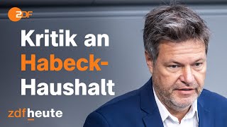 Hitzige Debatte Bundestag berät über HabeckHaushalt  ZDFheute live [upl. by Anh992]