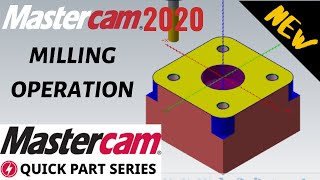 Milling Operations Mastercam 2019 Tutorial Free Learning Full Video Latest version [upl. by Celik]