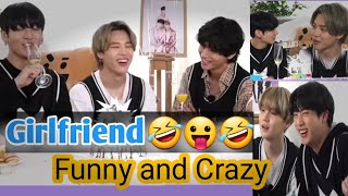 Bts Funny and crazy conversation Girlfriend😝 All top taehyung foryou jungkook [upl. by Adnawat]