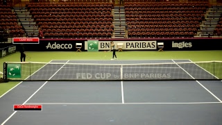 LIVE CoCo Vandeweghe and Lauren Davis Practice Ahead of Fed Cup 2018 in Asheville [upl. by Drape]