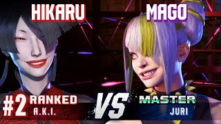 SF6 ▰ HIKARU 2 Ranked AKI vs MAGO Juri ▰ Ranked Matches [upl. by Heinrik]