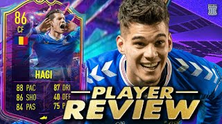 86 FUTURE STARS HAGI PLAYER REVIEW FUTURE STARS HAGI  FIFA 22 ULTIMATE TEAM [upl. by Rimidalg]