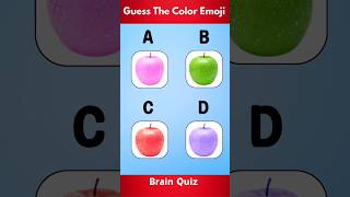 Guess The Apple color emoji  Brain Quiz  Hard challange Quiz game short shortsvideo [upl. by Barabbas]