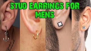 Ear studs collection for men  Earrings for boys  diamond amp magnetic stud Earring designs 2021 [upl. by Hahsia559]