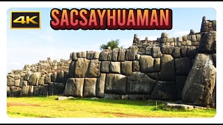 SACSAYHUAMAN Cusco 4K Impressive Stone Walls of the Inca Fort in Cusco Peru [upl. by Dew]