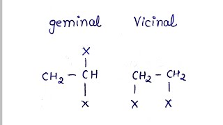 Basic concepts  organic chemistry  geminal And vicinal halides [upl. by Odrarej413]