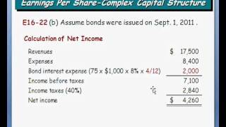 Ch16 EPS  Complex Capital Structure 84wmv [upl. by Nnyletak]