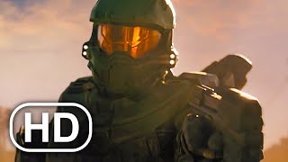 Master Chief Vs Spartan Locke Fight Scene FULL BATTLE 4K ULTRA HD  Halo Cinematic [upl. by Ynobe]