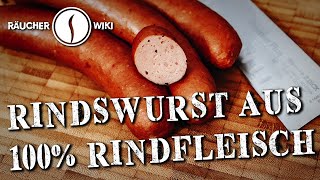 Feine Rindswurst ohne Kutter selber machen Räucherwiki Folge 40 [upl. by Royo940]