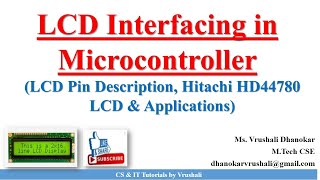 PA 33 LCD Interfacing  Hitachi HD44780 LCD  Microcontroller [upl. by Nekial]