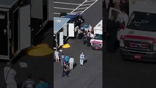 Hazmat Responds to Substance Making Employees Sick dronevideo [upl. by Sucramad]