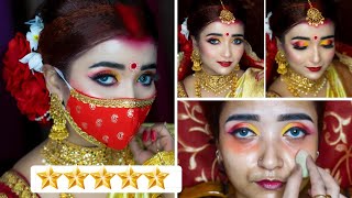 I Went To The BEST REVIEWED MAKEUP ARTIST in INDIA  Bengali HD BRIDAL MAKEUP RECEPTION MAKEOVER [upl. by Artim]