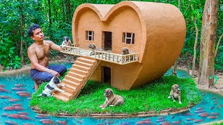 Dog rescue and build Loving Dog House  Build House for Puppies [upl. by Neidhardt]