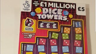 💥🤑got the 2X on dice Towers scratch card tickets 🤑😊 [upl. by Vada479]