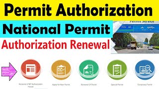 vehicle permit authorization renewal  national permit authorization renewal [upl. by Junina]