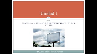 Clase 13 Repaso de deflexiones en vigas Pt III [upl. by Delacourt321]