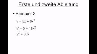 Erste  zweite Ableitung [upl. by Manouch962]