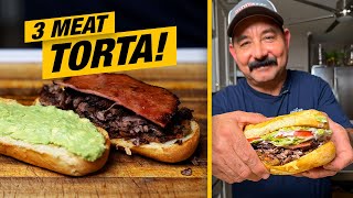 TEX MEX TORTA Recipe  The Most Delicious Mexican Sandwich You’ll Ever Eat [upl. by Eshelman]