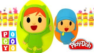 Ovos Surpresas Gigantes do Pocoyo e da Nina em Português Brasil de Massinha Play Doh [upl. by Mauretta]