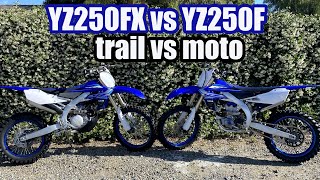 2020 YZ250FX vs YZ250F Track amp Trail with the Yamaha 250s [upl. by Nhabois756]