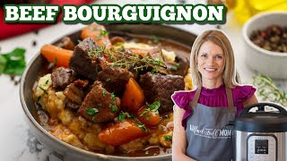 Instant Pot Beef Bourguignon  A French Classic Made Fast [upl. by Thekla314]