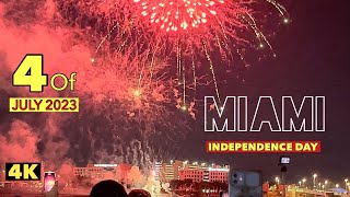 Fireworks 4th of July Bayside Miami Fl USA 2023 [upl. by Doubler]