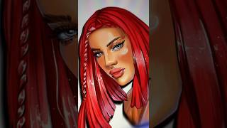 Portrait Details on Procreate IPad howtodraw tutorialyoutube drawingportrait digitalart [upl. by Atteval]