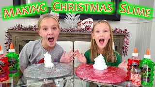 Making Fluffy Christmas Slime [upl. by Zildjian433]