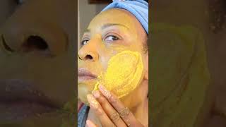 This turmeric facial mask makes my skin look so smooth and so much younger shorts [upl. by Lalage]