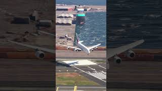 Very Fast landing AIRBUS A380 at Liberty Airport shorts [upl. by Romney]