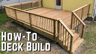 How To Build A Deck  DIY Home Improvement [upl. by Ahsyla364]