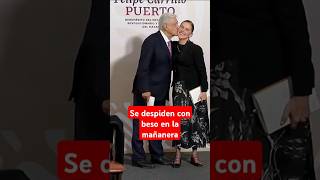 AMLO y Beatriz Gutiérrez Müller terminaron la conferencia mañanera con un beso shorts politicomx [upl. by Sontag]