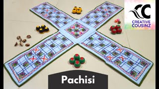 How to play Pachisi Game  Ancient board games for kids  Creative Cousinz [upl. by Atirys299]