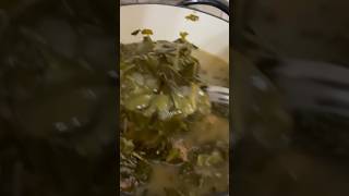 🔥 Collard Greens amp Cornbread greens fyp cooking food recipe viral foryou shorts [upl. by Arekat382]