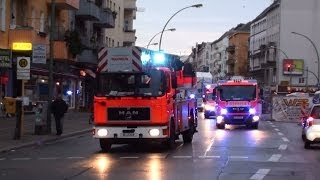 Löschzug Neukölln  ELWC Schöneberg Berliner Feuerwehr  GruKW  EWA Polizei Berlin [upl. by Anneyehc665]