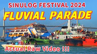 Sinulog 2024 FLUVIAL PARADE of Señor Sto Nino at Cebu City Ports January 20 2024 RAW VIDEO [upl. by Tamqrah]