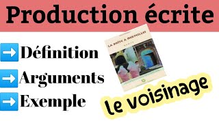 le voisinage الجيرانla Boîte a Merveillesproduction écrite1 BAC regionalArguments [upl. by Okwu]