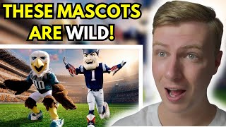 British Reaction To NFL Funniest Mascot Moments [upl. by Dnalram]