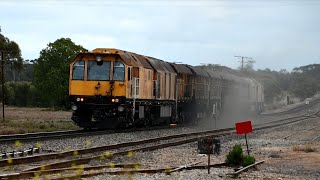 Loram Rail Grinder followed by ARTC Hi Rail at Murray Bridge Monarto amp Callington S Australia 2024 [upl. by Ahsats601]