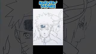 How To Draw NARUTO AND SASSUKE  step By Step shorts drawing animedrawing narutoshippuden [upl. by Puna]