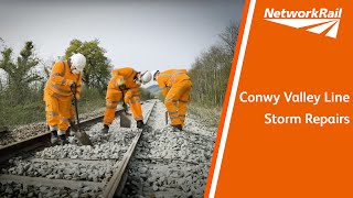 Conwy Valley line  Storm repairs [upl. by Eem]