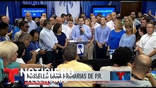 Ricardo Ricky Roselló gana primarias de gobernador en Puerto Rico  Noticiero  Noticias Telemundo [upl. by Parthena]