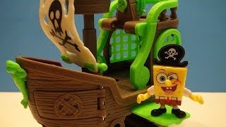 SPONGEBOB SQUAREPANTS IMAGINEXT FLYING DUTCHMANS SHIP PLAYSET VIDEO [upl. by Derfliw112]