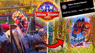 NEW To Alton Towers For 2024  NEMESIS Construction [upl. by Idnem662]