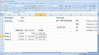 Finance Basics 2  Compound Interest in Excel [upl. by Siletotsira]