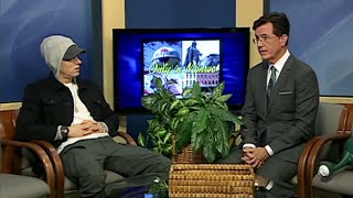 Eminem Hilarious Interview with Stephen Colbert on Only In Monroe [upl. by Tarra]