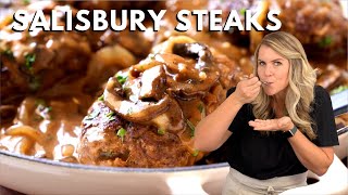 30 Minute Salisbury Steaks Recipe [upl. by Darach]