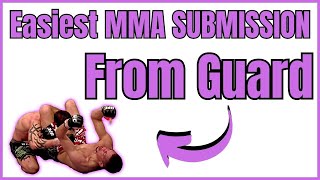 SUPER EASY Submission Setup from your Guard in MMA  BJJ Breakdown for MMA [upl. by Yauqaj957]