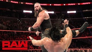 Braun Strowman sustains injury during Elimination Tag Team Match Raw Nov 19 2018 [upl. by Nairred]