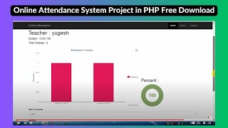 Online Attendance System Project in PHP Free Download [upl. by Aikahc]